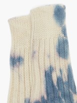 Thumbnail for your product : The Elder Statesman Yosemite Tie-dye Cashmere Socks - Blue Multi
