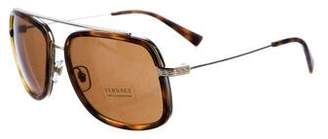 Versace Tortoiseshell Aviator Sunglasses