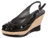 Thumbnail for your product : Stuart Weitzman Patent Leather Wedge Sandals