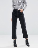 Thumbnail for your product : ASOS Florence Authentic Straight Leg Jeans in Washed Black