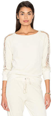 Pam & Gela Lace Sleeve Sweatshirt