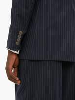 Thumbnail for your product : Loewe Contrast-lapel Pinstriped Wool Jacket - Mens - Navy White