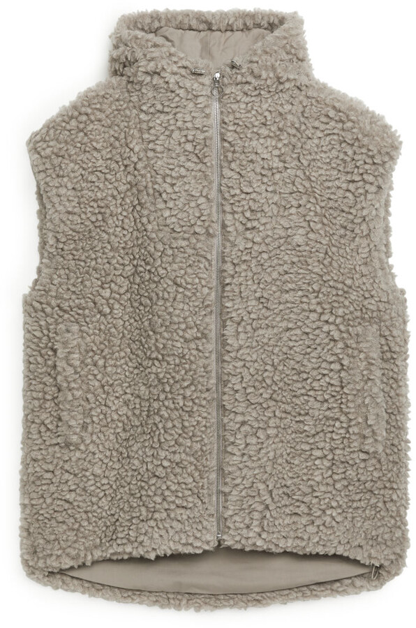 Arket Oversized Pile Vest ShopStyle Jackets
