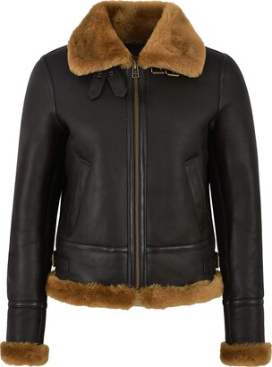 Womens Brown Shearling Jacket | Shop the world's largest collection of  fashion | ShopStyle UK