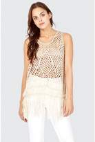 Thumbnail for your product : Select Fashion Fashion Womens White Macrame Vest - size L
