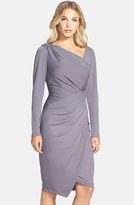 Thumbnail for your product : Vera Wang Asymmetrical Long Sleeve Sheath Dress