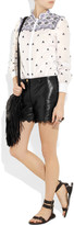 Thumbnail for your product : ALICE by Temperley Libre laser-cut leather shorts