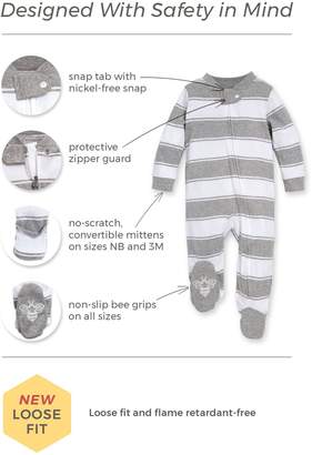 Burt's Bees Rugby Stripe Organic Baby Sleep & Play Pajamas