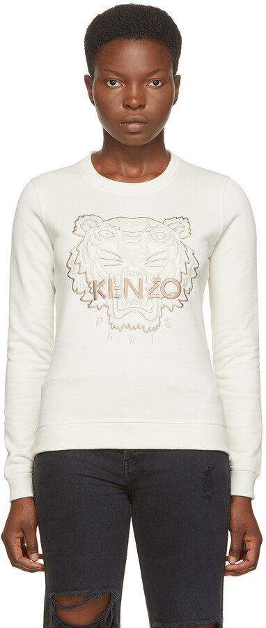 off white tiger embroidered sweatshirt