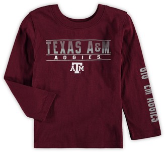Colosseum Toddler Maroon Texas A&M Aggies Flackless Two-Hit Long Sleeve T-Shirt
