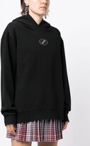 Thumbnail for your product : we11done Logo Patch Cotton Hoodie