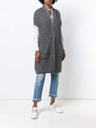 Herno sleeveless padded knitted coat