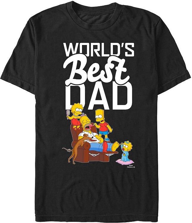 Licensed Character Men's The Simpson's World's Best Dad Scene Graphic Tee