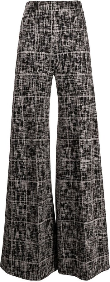 Rosetta Getty Pintuck Etched-Plaid Trousers - ShopStyle Wide-Leg Pants
