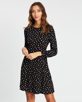 Thumbnail for your product : Dorothy Perkins Mono Spot Empire Fit-and-Flare Dress