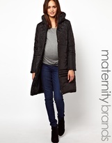Thumbnail for your product : Mama Licious Mamalicious Belted Padded Coat