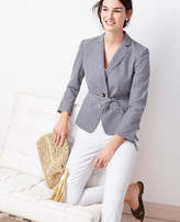 Thumbnail for your product : Ann Taylor Petite Seersucker Side Tie Blazer