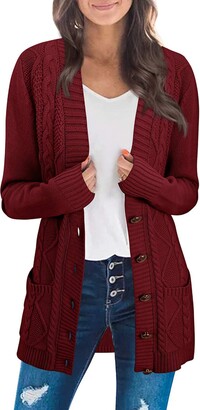 Long Red Cardigan | Shop the world's largest collection of fashion |  ShopStyle UK