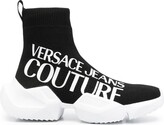 Thumbnail for your product : Versace Jeans Couture Logo-Print Sneaker Boots