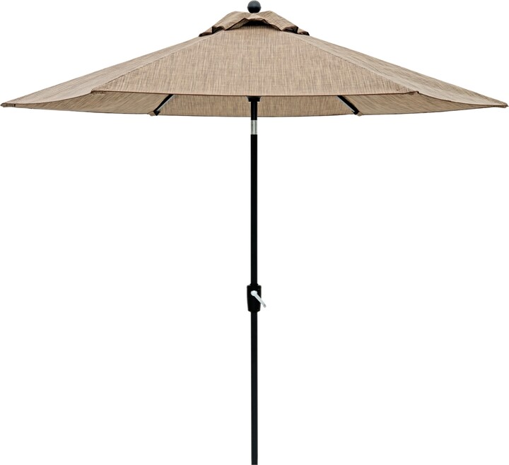 Agio Wythburn Mix and Match Sling 9' Auto Tilt Umbrella Created for Macy's - Mocha Grey Sling/Bronze