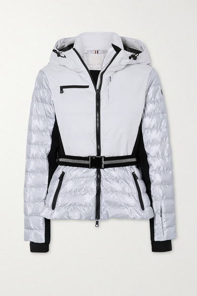 Erin Snow Kat Hooded Belted Quilted Ski Jacket - Cream - ShopStyle
