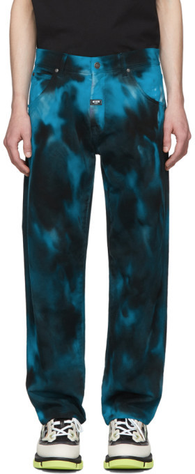 msgm tie dye jeans