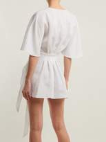Thumbnail for your product : Palmer Harding Tie Waist Linen Top - Womens - White