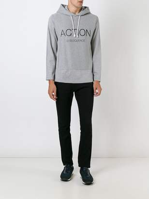 Comme des Garcons 'Action Is Eloquence' printed hoodie