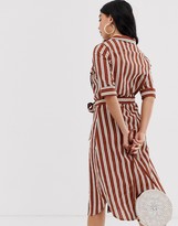 Thumbnail for your product : Influence shirt dress with tie waist in stripe