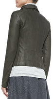 Thumbnail for your product : Vince Leather Scuba Jacket, Foliage
