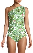 Thumbnail for your product : Chiara Boni La Petite Robe Onnys Palm Leaf-Print Swimsuit Top