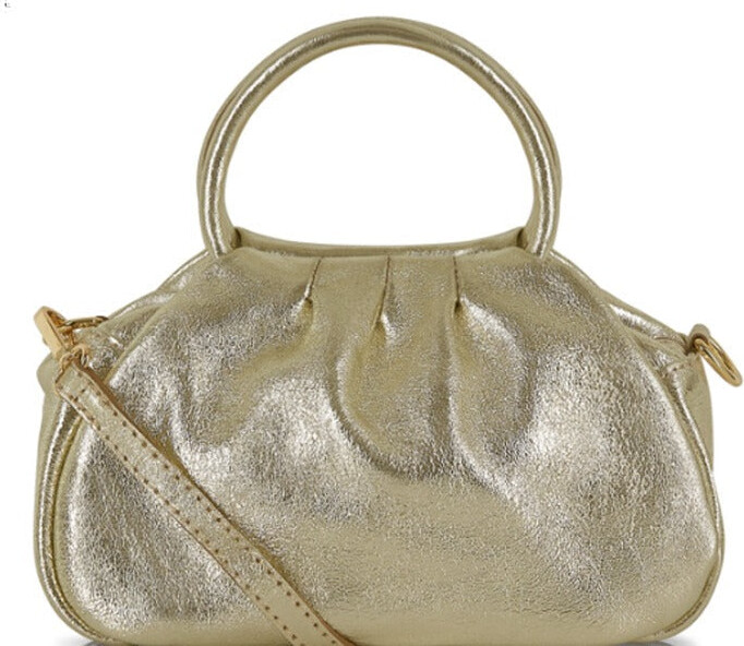 Sostter Gold Metalic Leather Grab Bag ShopStyle