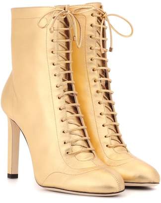 Jimmy Choo Daize 100 metallic leather ankle boots