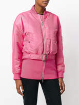 Thumbnail for your product : Opening Ceremony long belted bomber jacket