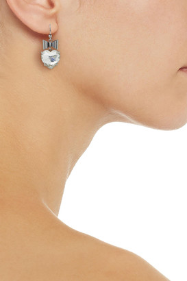 Tory Burch Silver-tone Crystal Earrings