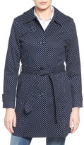 Thumbnail for your product : London Fog Women's Polka Dot Single Breasted Trench Coat