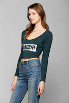 Thumbnail for your product : Urban Outfitters Morning Warrior Foil Love Fitted Cropped Tee