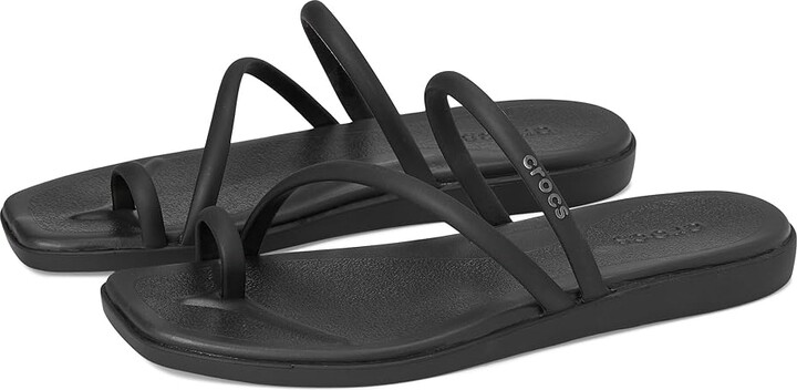Crocs Miami Toe Loop Sandal Women's Sandals Black : 11 M