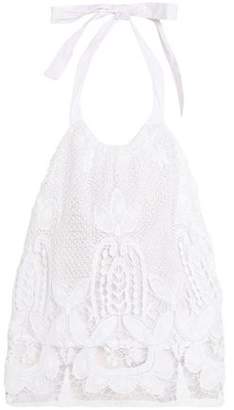 Miguelina Crocheted Cotton Halterneck Top