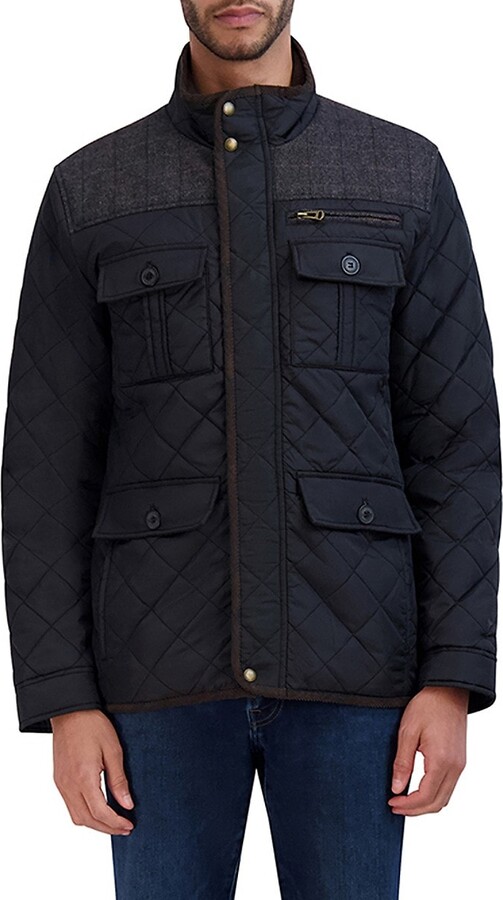 Cole Haan Stand Collar Quilted Jacket