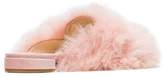 Thumbnail for your product : Natasha Zinko pink shearling flat mules
