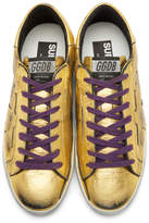 Thumbnail for your product : Golden Goose Gold Leather Superstar Sneakers