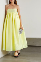 Thumbnail for your product : Cecilie Bahnsen Beth Gathered Matelassé Satin Maxi Dress