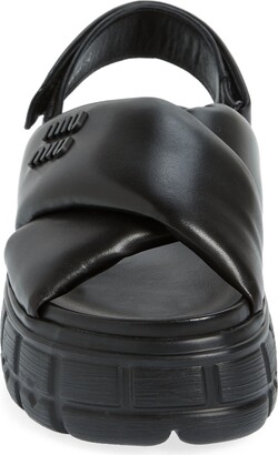 Miu Miu Tire Platform Slingback Sandal
