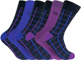 Sock Snob 6 Pairs of Mens Funky Soft Bamboo Socks in many designs