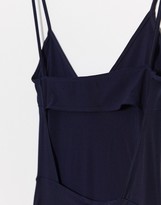 Thumbnail for your product : Flounce London cami midi dress with open back in navy