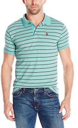 U.S. Polo Assn. Men's Feeder Striped Interlock Polo Shirt
