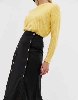 button front midaxi skirt