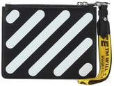 Thumbnail for your product : Off-White Off White Diagonal Double Flap leather pouch