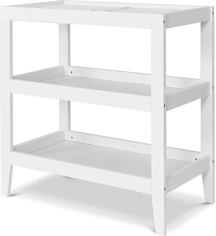 Modern White Baby Changing Table w/ 1inch Waterproof Changing Pad 33